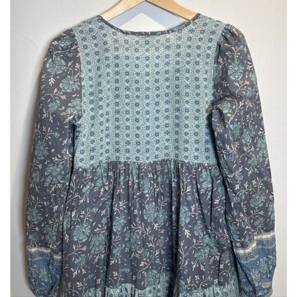 American Eagle Maxi Dress Blue Floral Tiered Women's Size XS - Picture 6 of 15